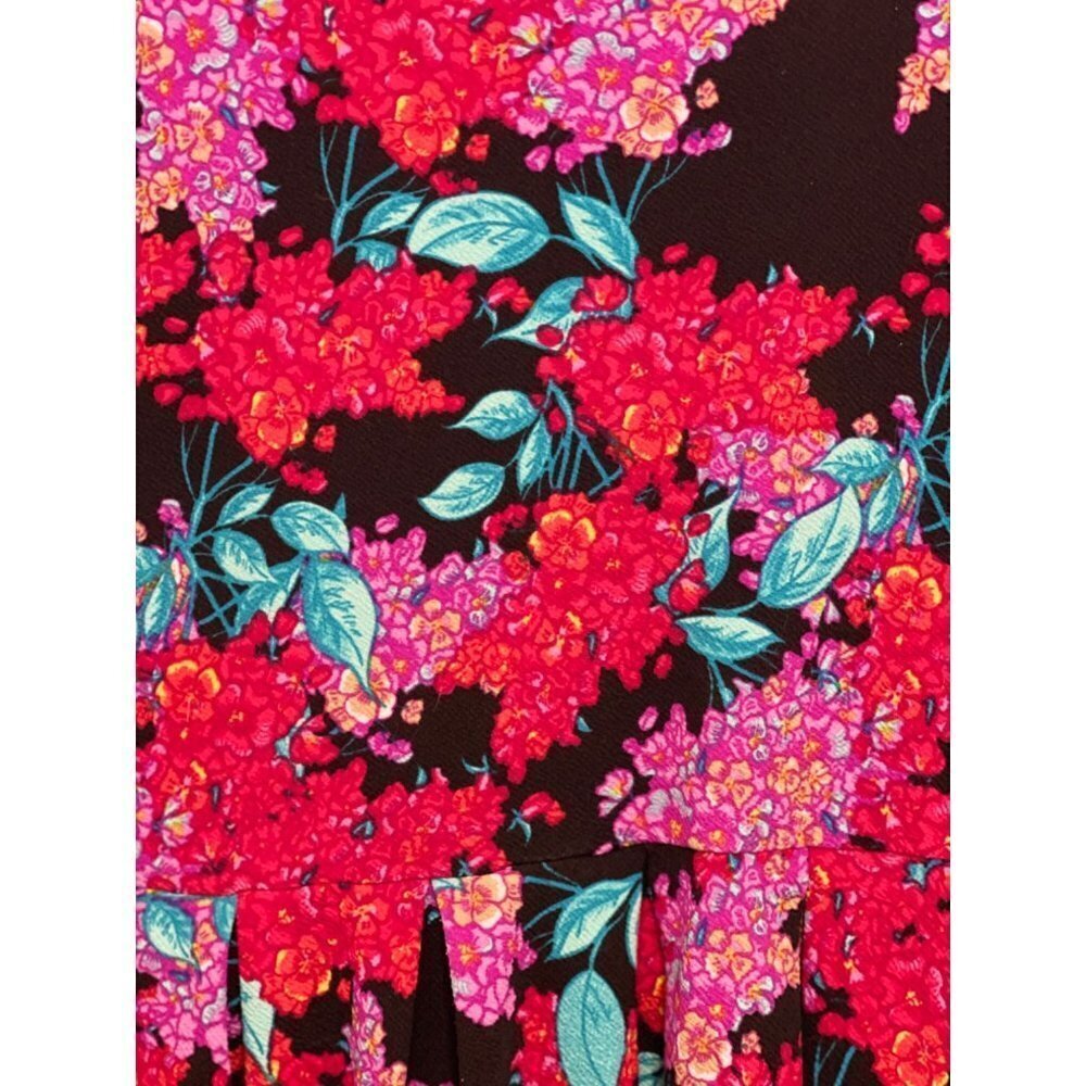 LULAROE "Simply Comfortable" Dress Size‎ Small Floral Multicolor Pockets Stretch - Picture 4 of 16